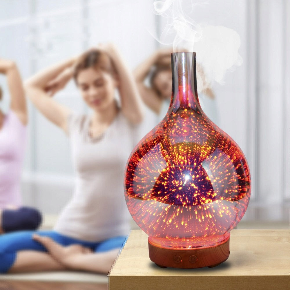 Glass Air Humidifier, 3D Fragrance Diffuser, 1pc Packaging status original