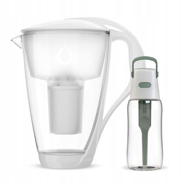 Glass Jug Dafi CRYSTAL White Classic with Green Bottle Solid 0,5