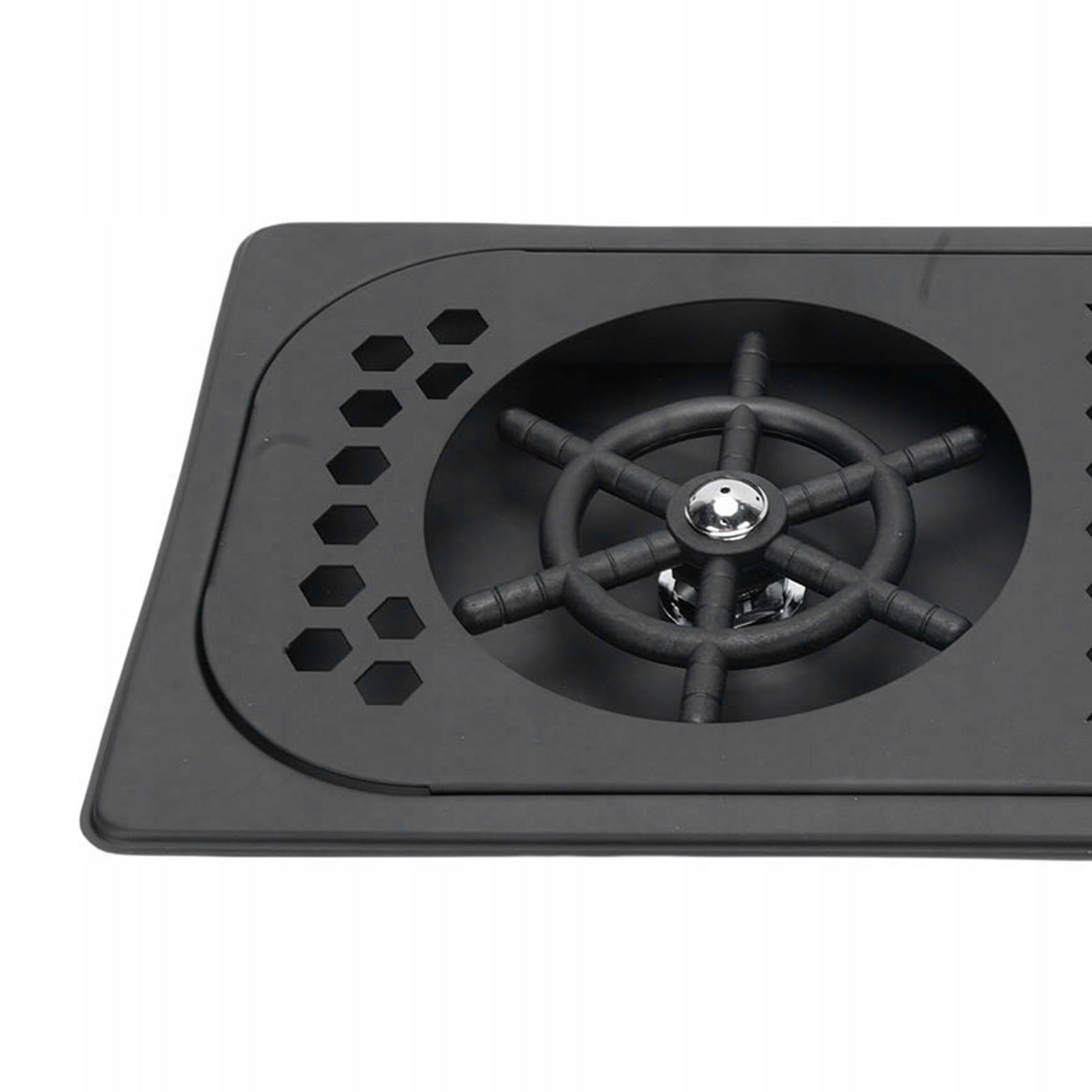 Glass Scrubber, Stainless Steel Cup Pad with Drain Tray