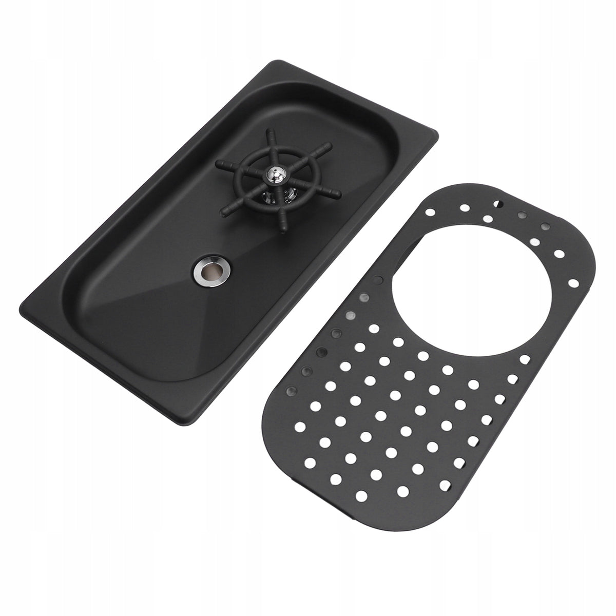 Glass Sink Rinse, Built-in High Pressure Washing Rinsed