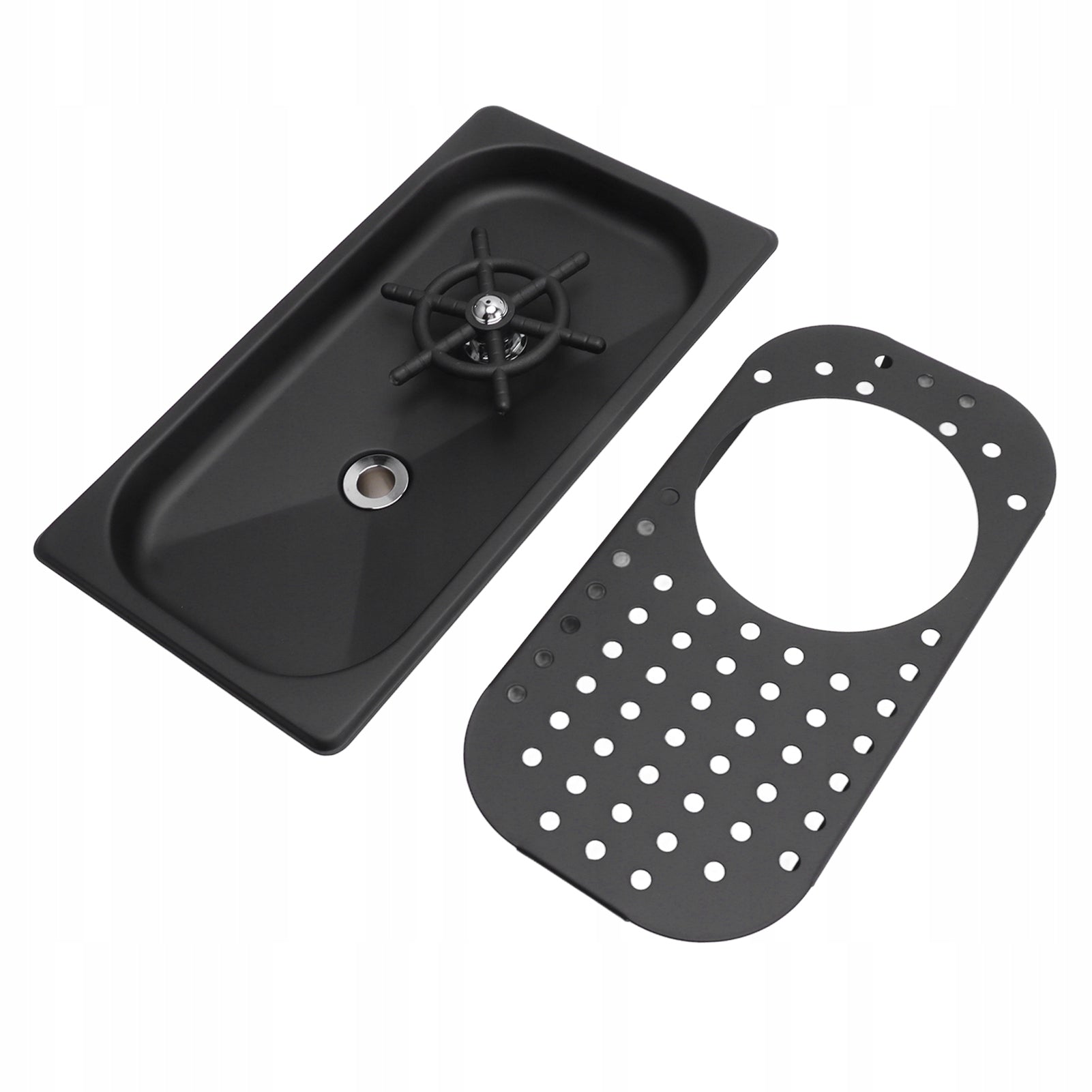 Glass Sink Rinse, Built-in High Pressure Washing Rinsed