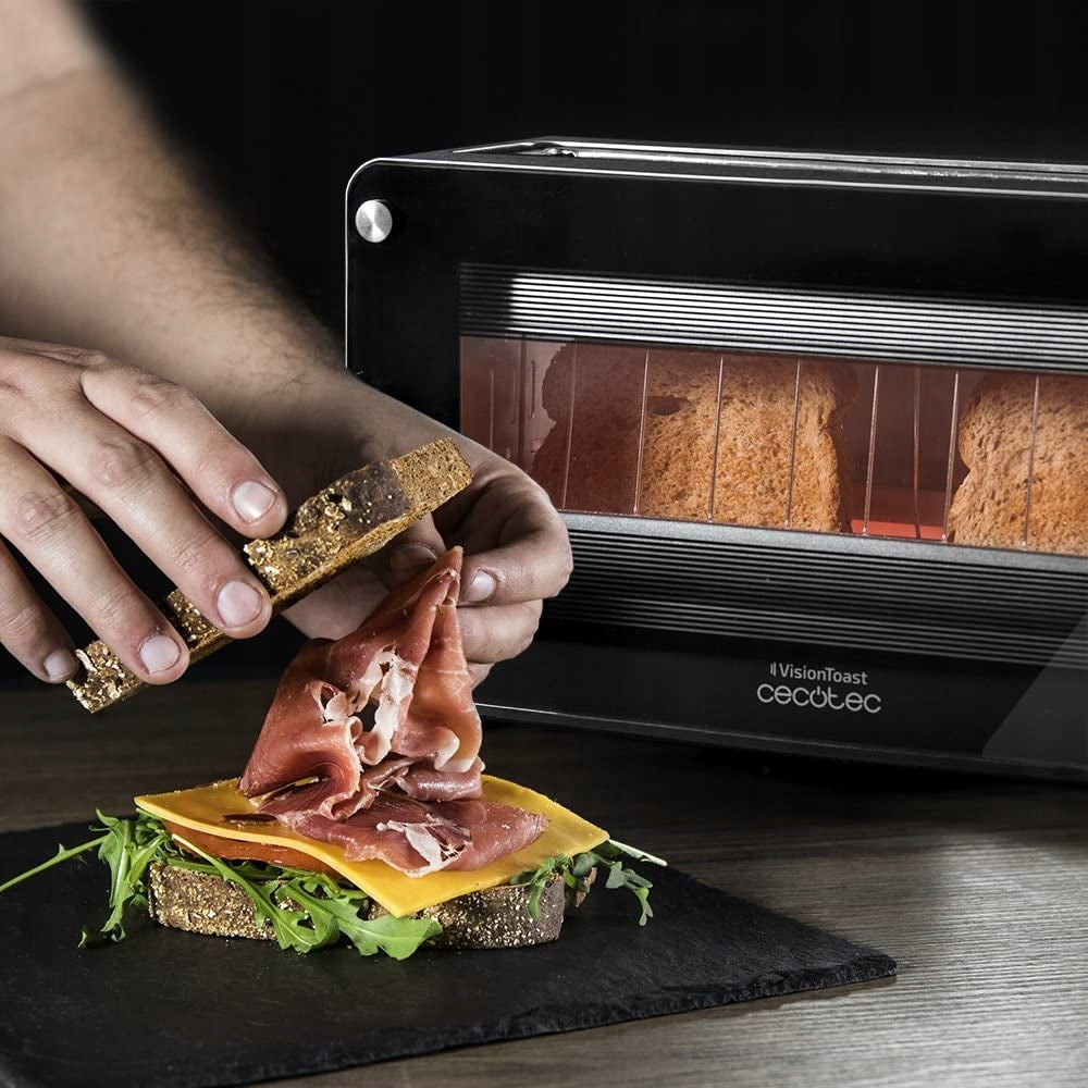 Glass Toaster XL Automatic Cecotec VisionToast Power rating 1260 W