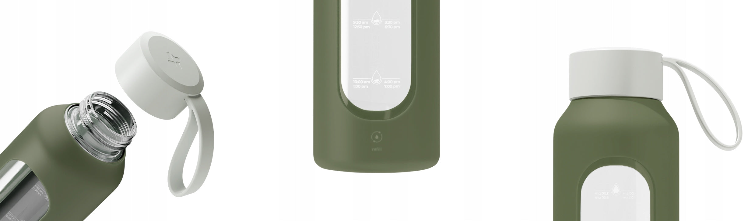 Glass bottle 0,5l for gym sealed motivational water bottle Wessper B1 EAN (GTIN) 5902668843447