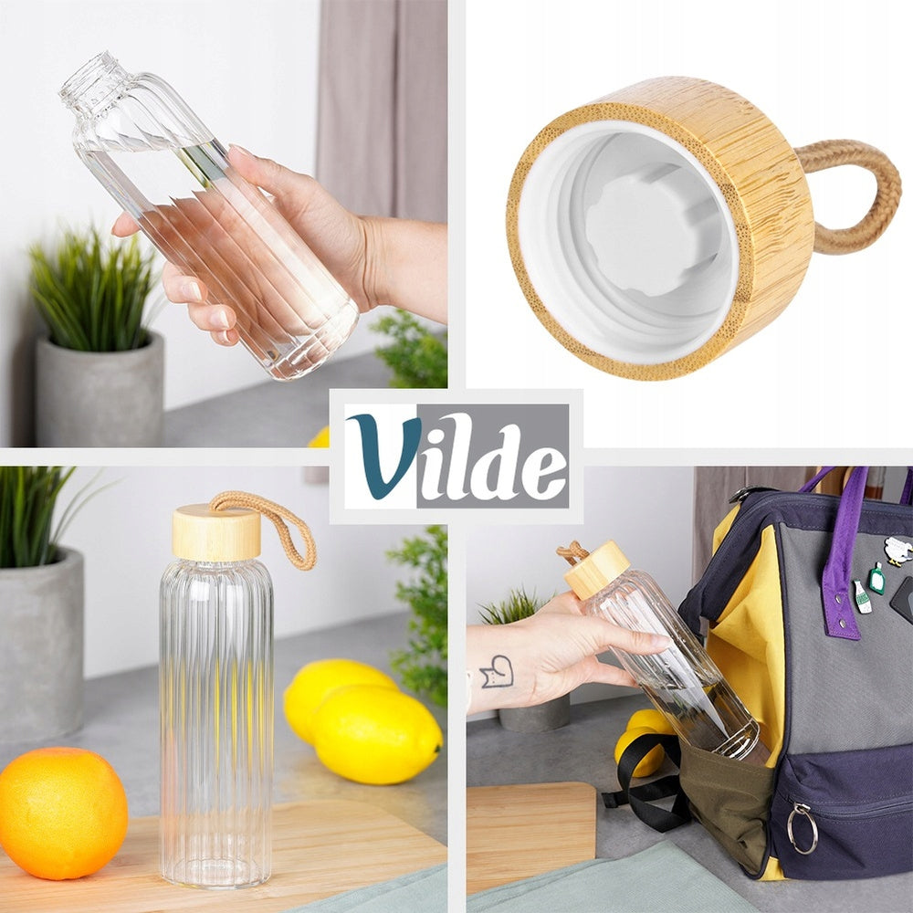 Glass bottle for drinks water juice lemonade cocktail smoothie water bottle 0,5L Volume 500 ml
