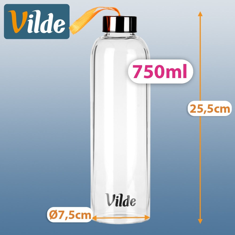 Glass bottle for drinks water juice lemonade cocktail smoothie water bottle 0,75L Model 5900670114814