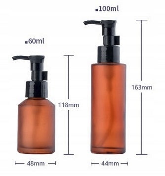 Glass bottle with extended pump 100ml Packaging status original