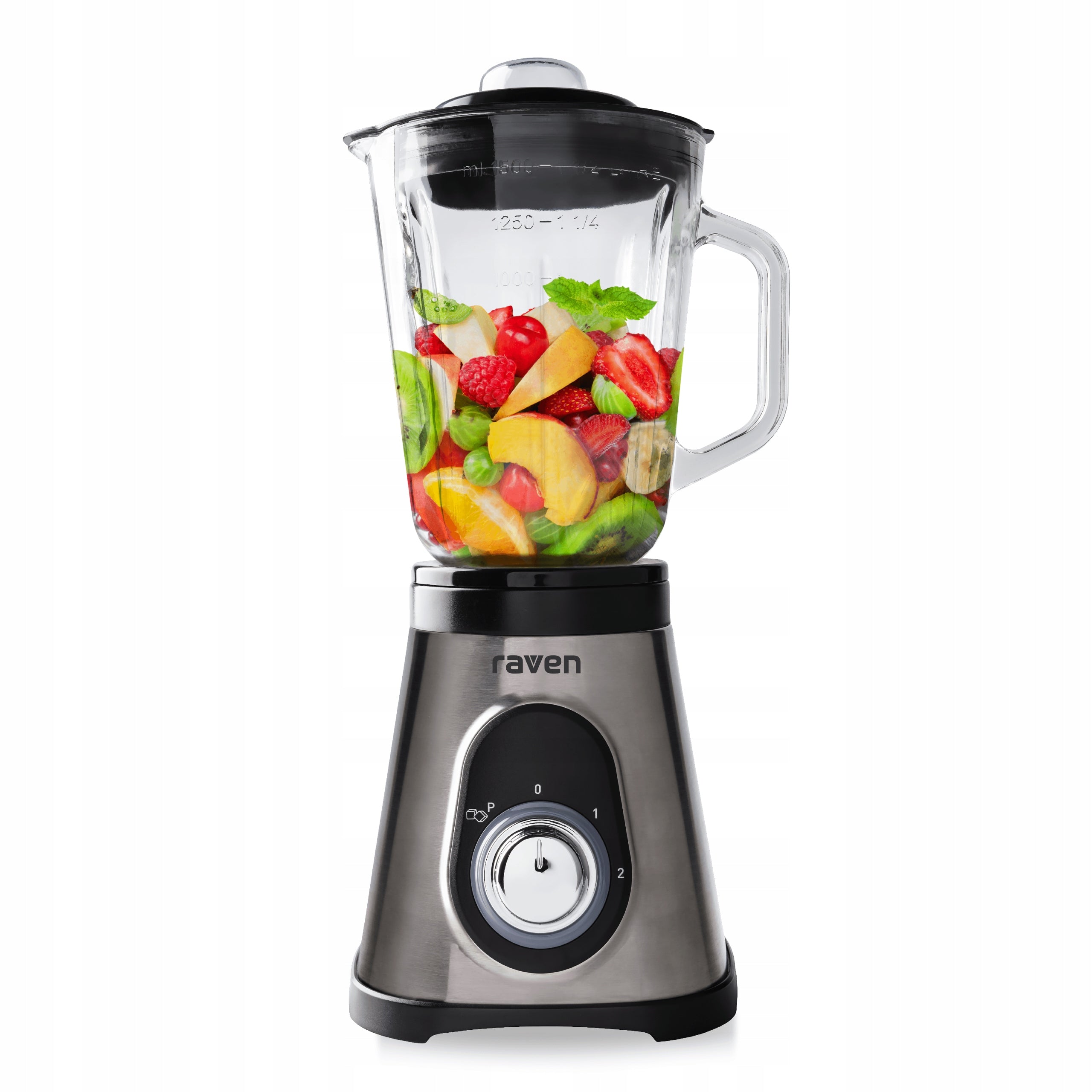 Glass cup blender for smoothie RAVEN EBK003X 1,5L ice crushing