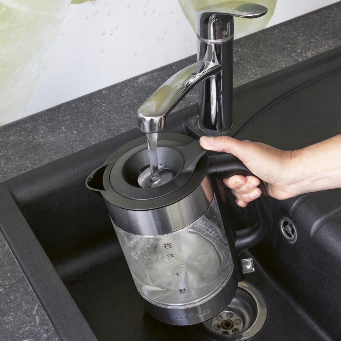 Glass electric kettle 1.7 L ProfiCook PC-WKS BPA Free (inox) Dominant color clear