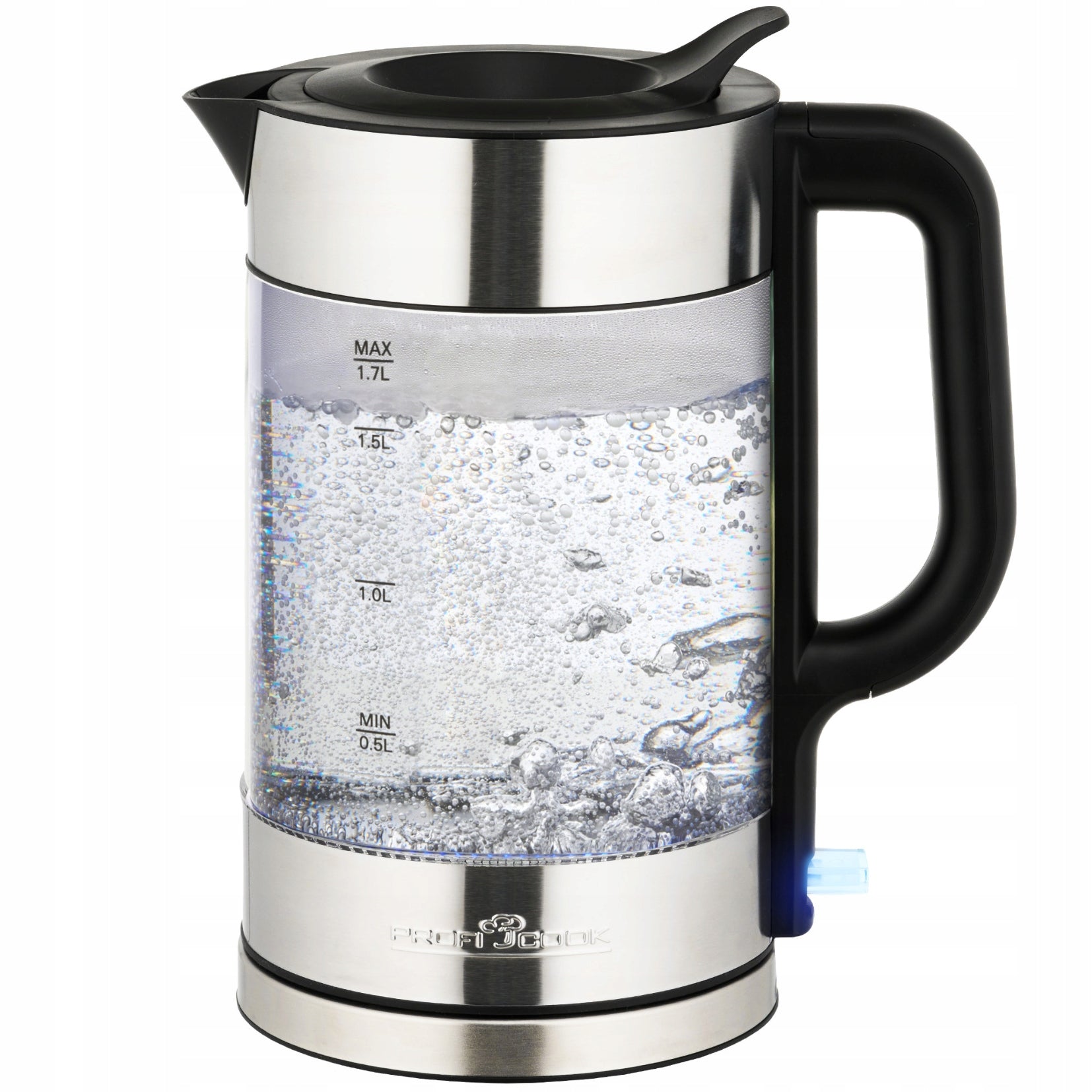 Glass electric kettle 1.7 L ProfiCook PC-WKS BPA Free (inox) Power 2200 W