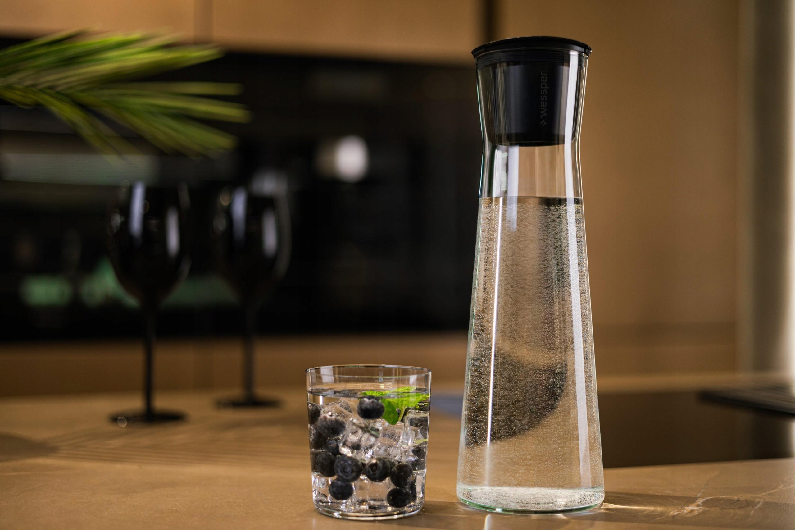 Glass filter carafe Wessper K1 BOROSCILICATE 1L + 10x water filter Packaging status original