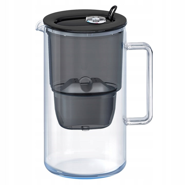 Glass filter jug Aquaphor Glass 2,5l BLACK with 1x Maxfor Mg cartridge