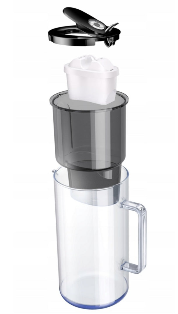 Glass filter jug Aquaphor Glass BLACK + 4 filters Maxfor+ Manufacturer code szklany Maxfor+ MG