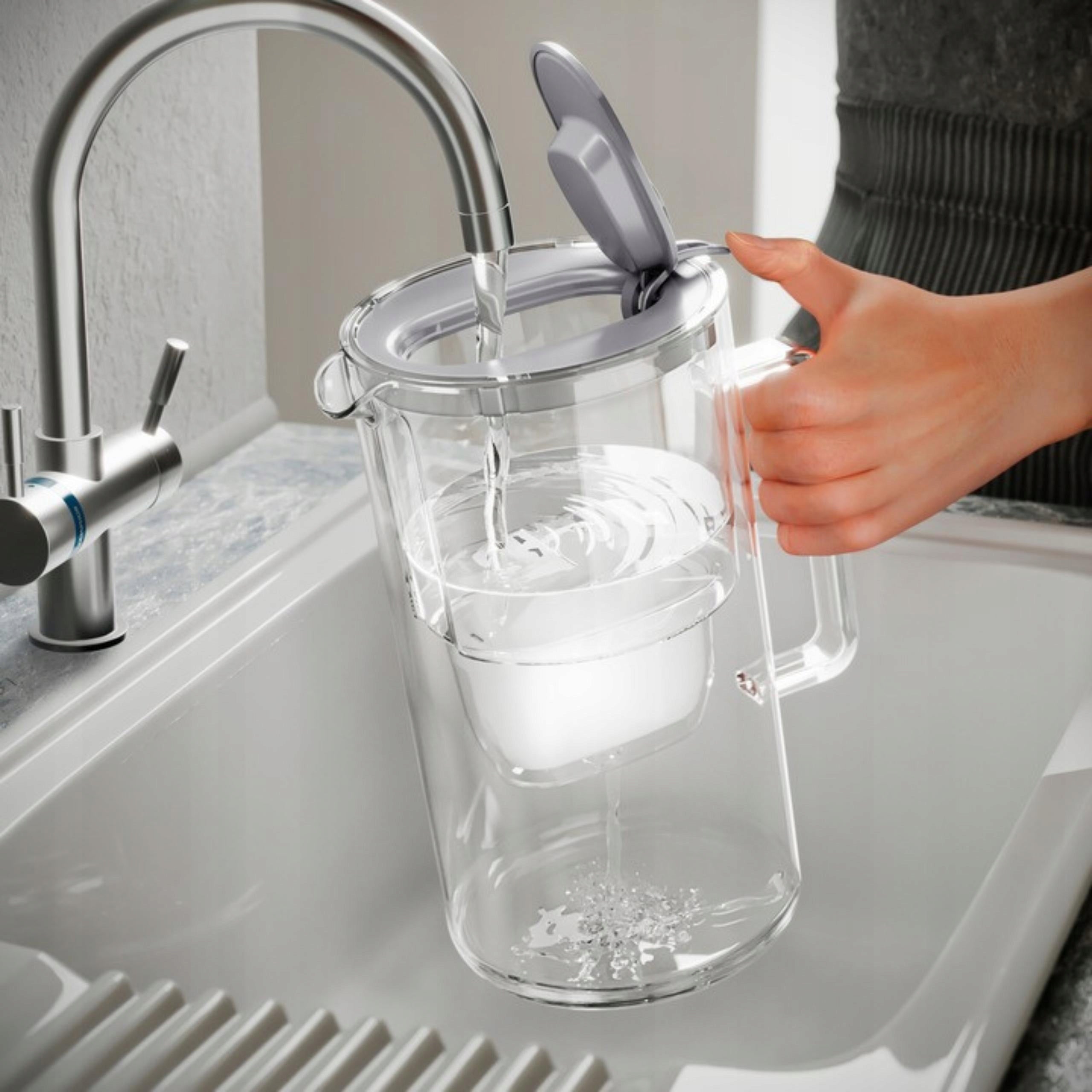 Glass filter jug Aquaphor Glass Grey + 10 Cartridges Filters Maxfor Manufacturer code Glass Szary + 10