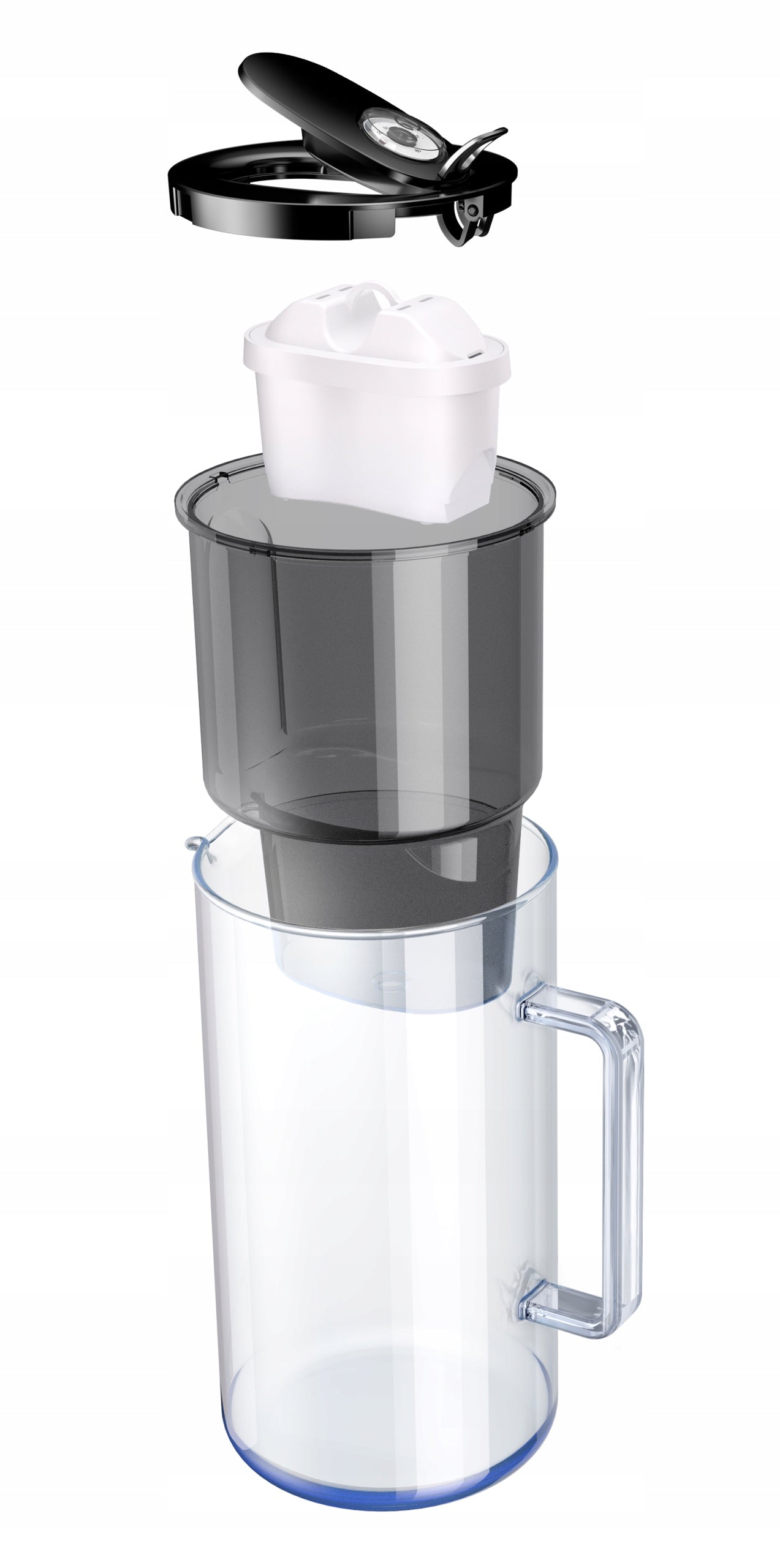 Glass filter jug Aquaphor Glass Grey + Filter Maxfor Mg Magnesium Packaging status original
