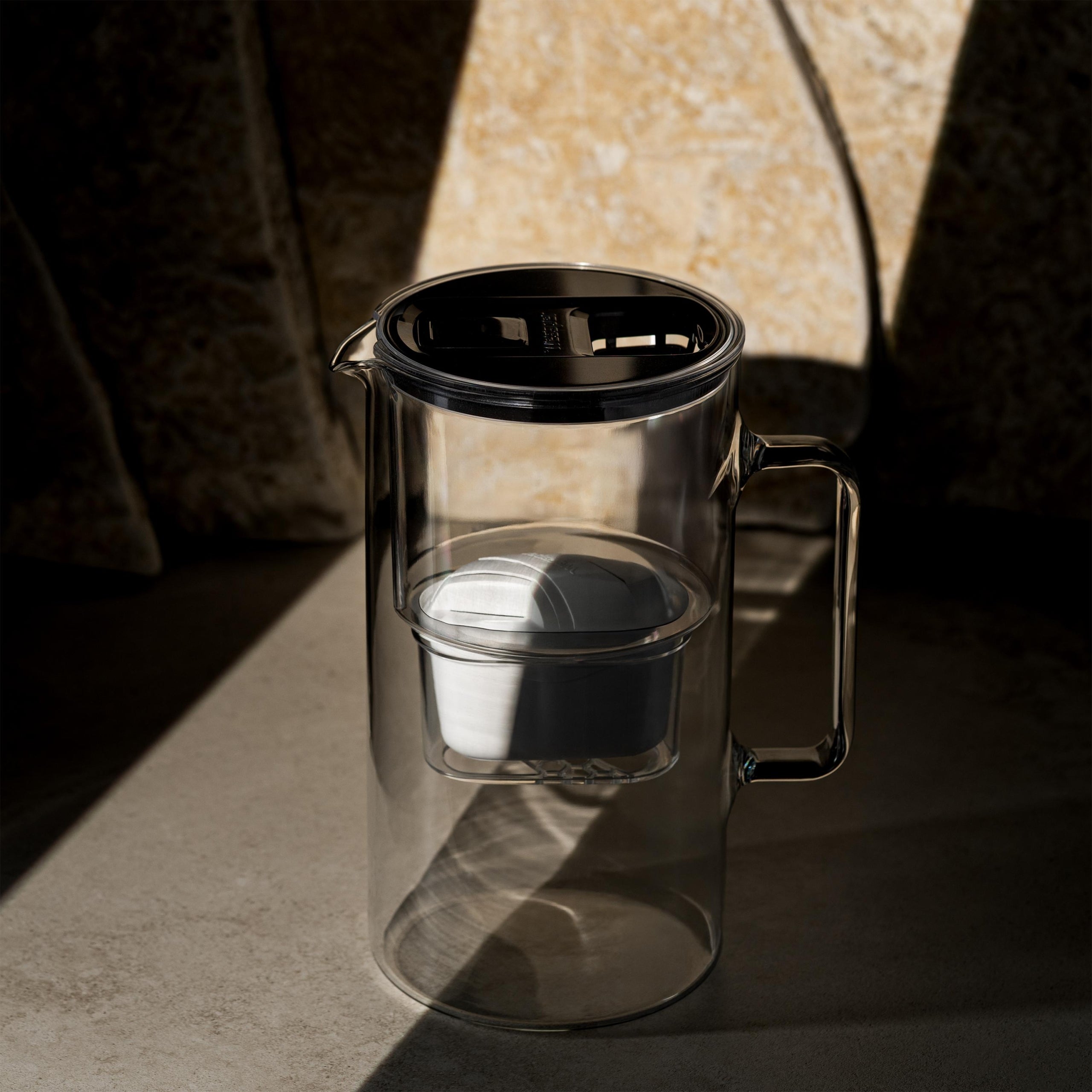 Glass filter jug Wessper D2 BOROSILICATE 3l futureflow +10x filter Packaging status original