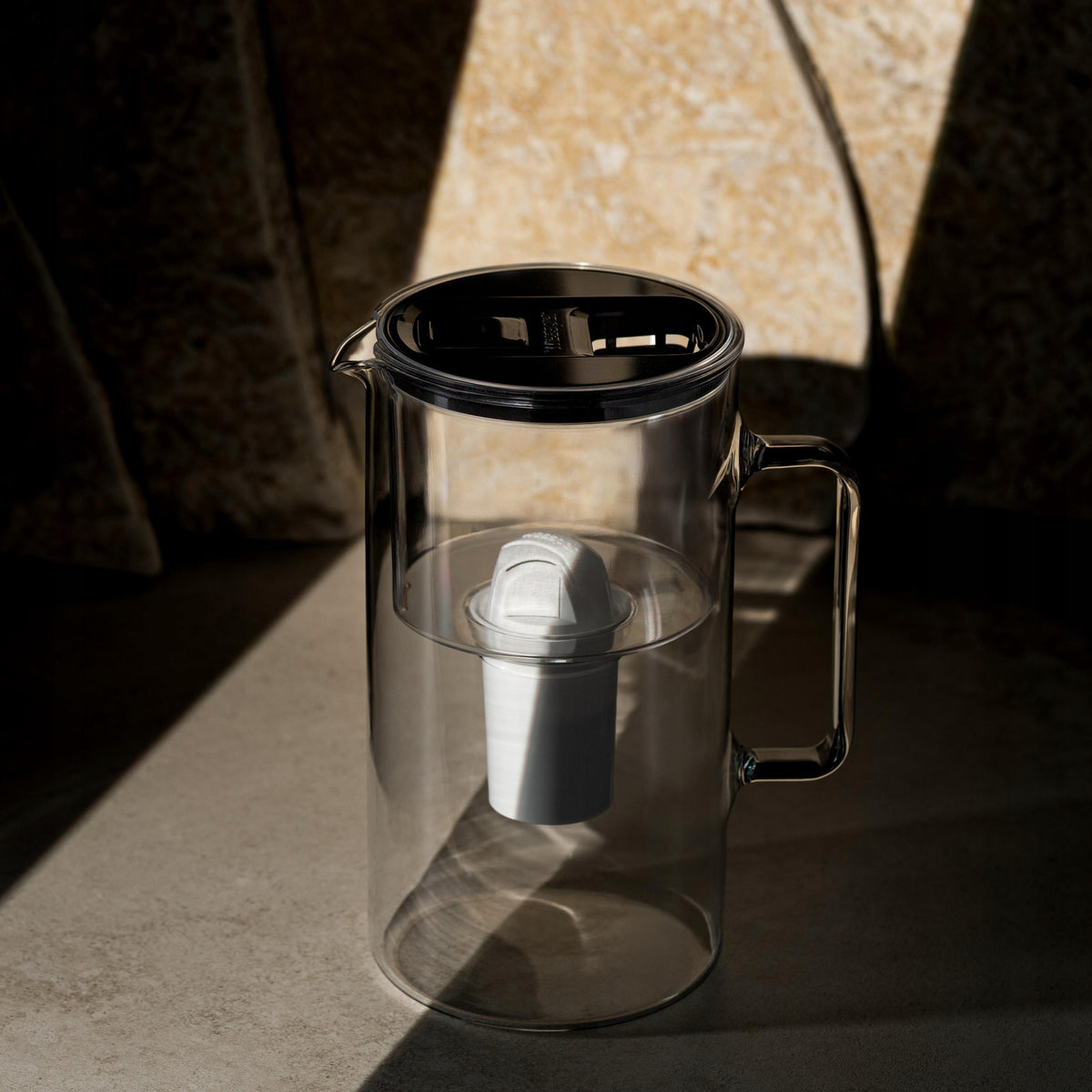 Glass filter jug Wessper D2 BOROSILICATE FF LED 3l + 10x filter Packaging status original