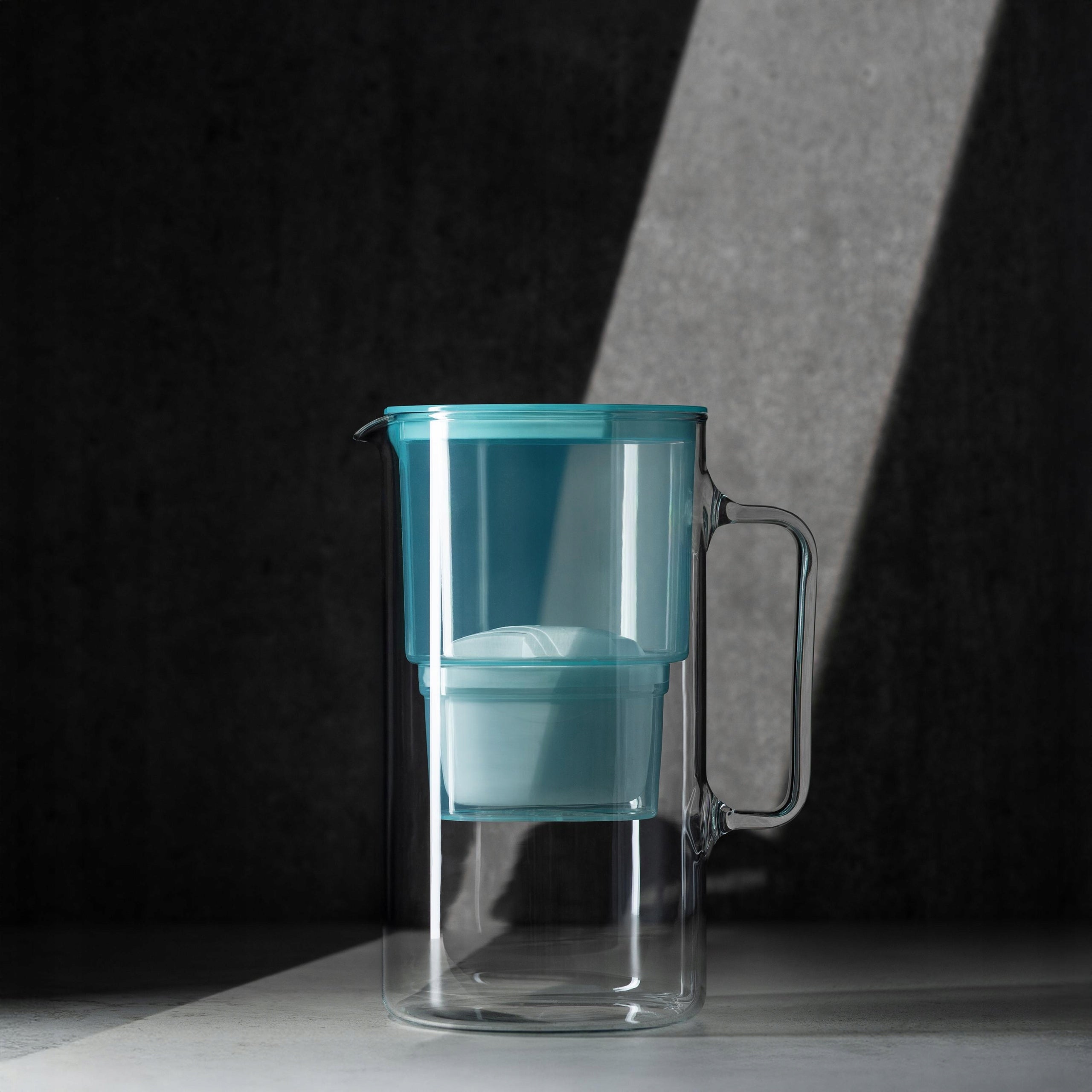 Glass filter jug Wessper D2 Borosilicate 3l mint + 6x filter Packaging status original