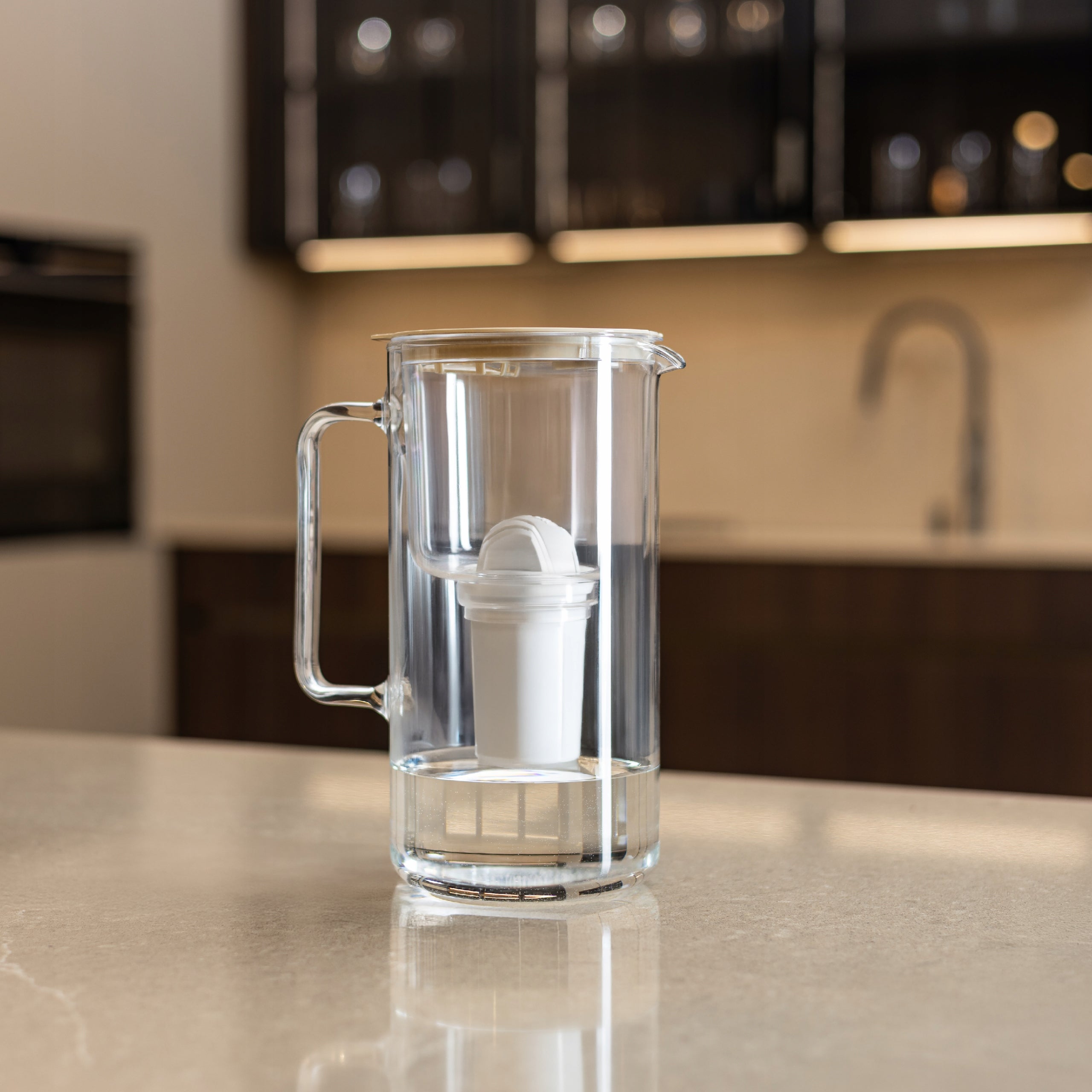 Glass filter jug Wessper D4 BOROSILICATE MINI 2l + 12x filter Manufacturer code WES209-FF-BG_+_11X_FL02
