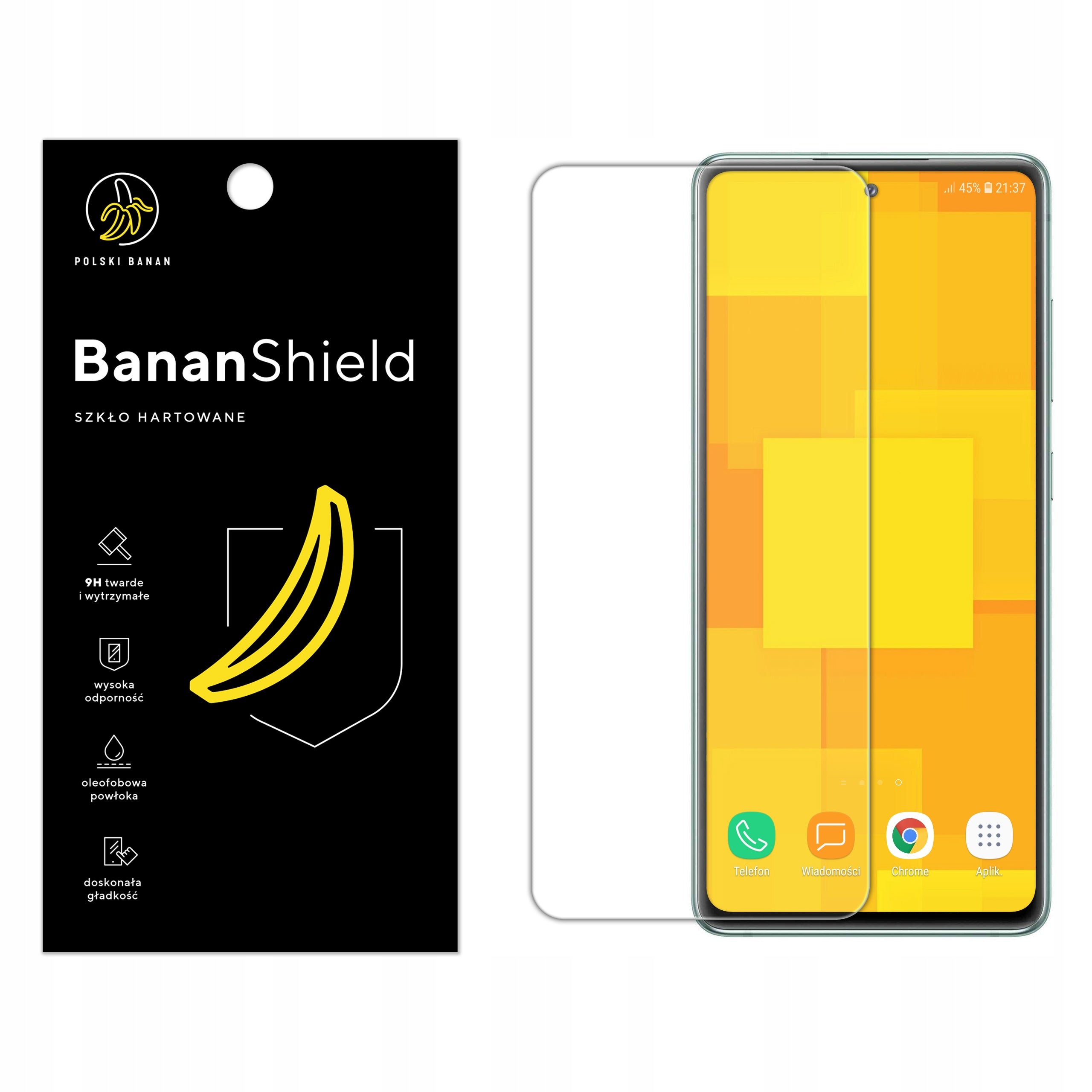 Glass for Samsung S20 FE (5G) tempered 9H, fast protective BananShield Packaging status original