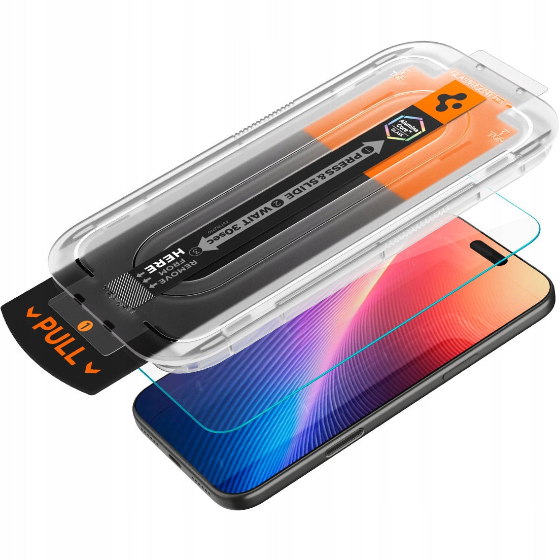 Glass for iPhone 17 Pro / 17 / 16 Pro, Spigen EZ Fit Pro (AC), with applicator Packaging status original