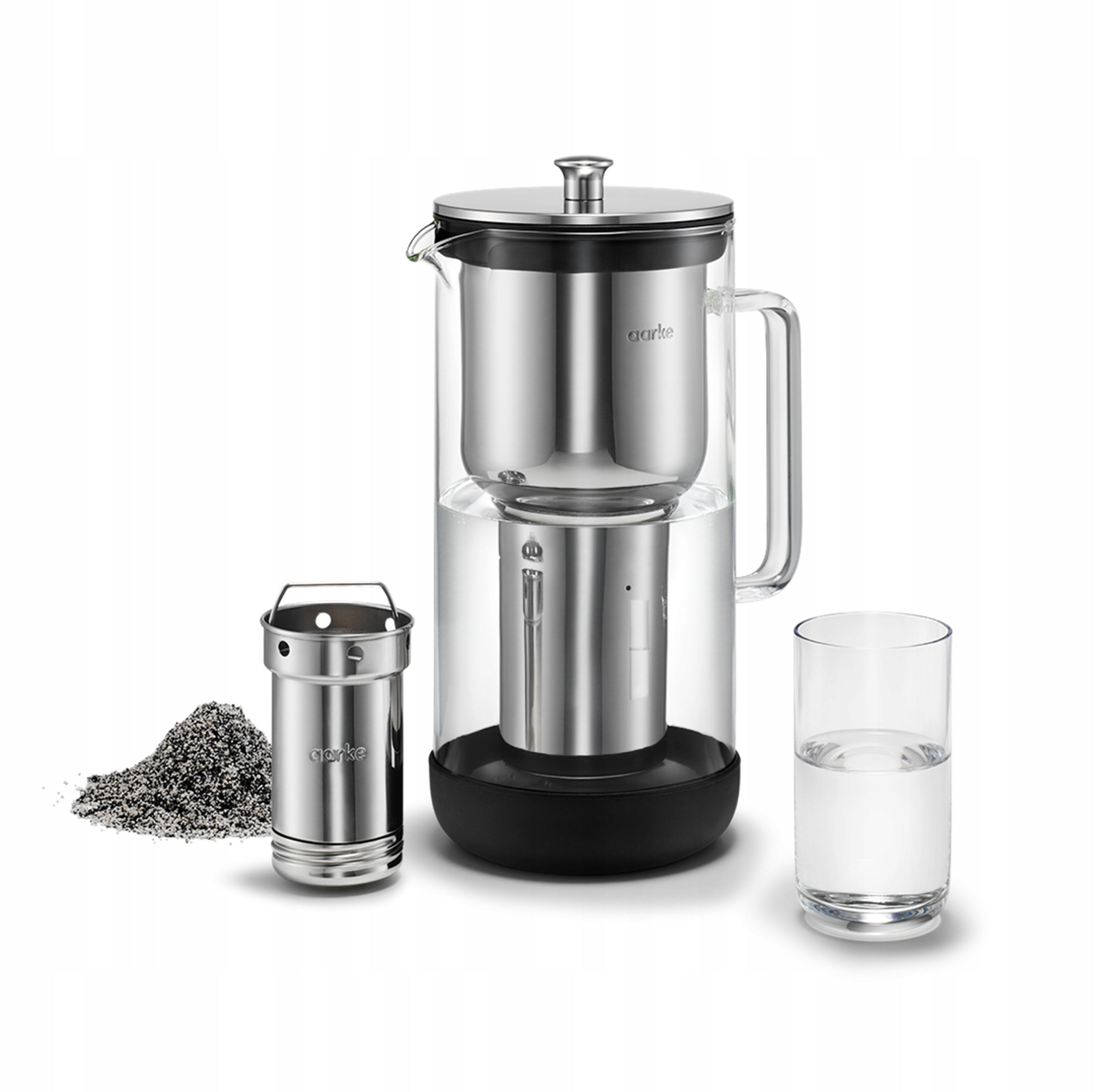 Glass jug for filtering water Aarke Purifier capacity 2,36 l Type filtering jug