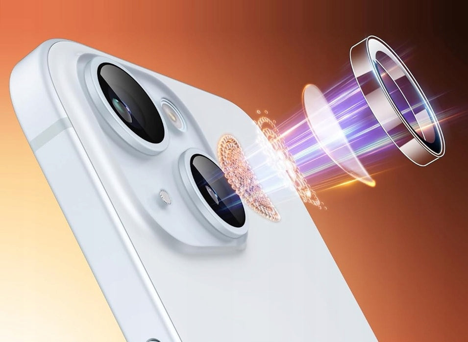 Glass on Camera Fast on Lens for iPhone 15 |15+ |iPhone 14 | 14+ 2pcs Manufacturer code Zestaw Szybka Szkiełko Obiektyw 2B96