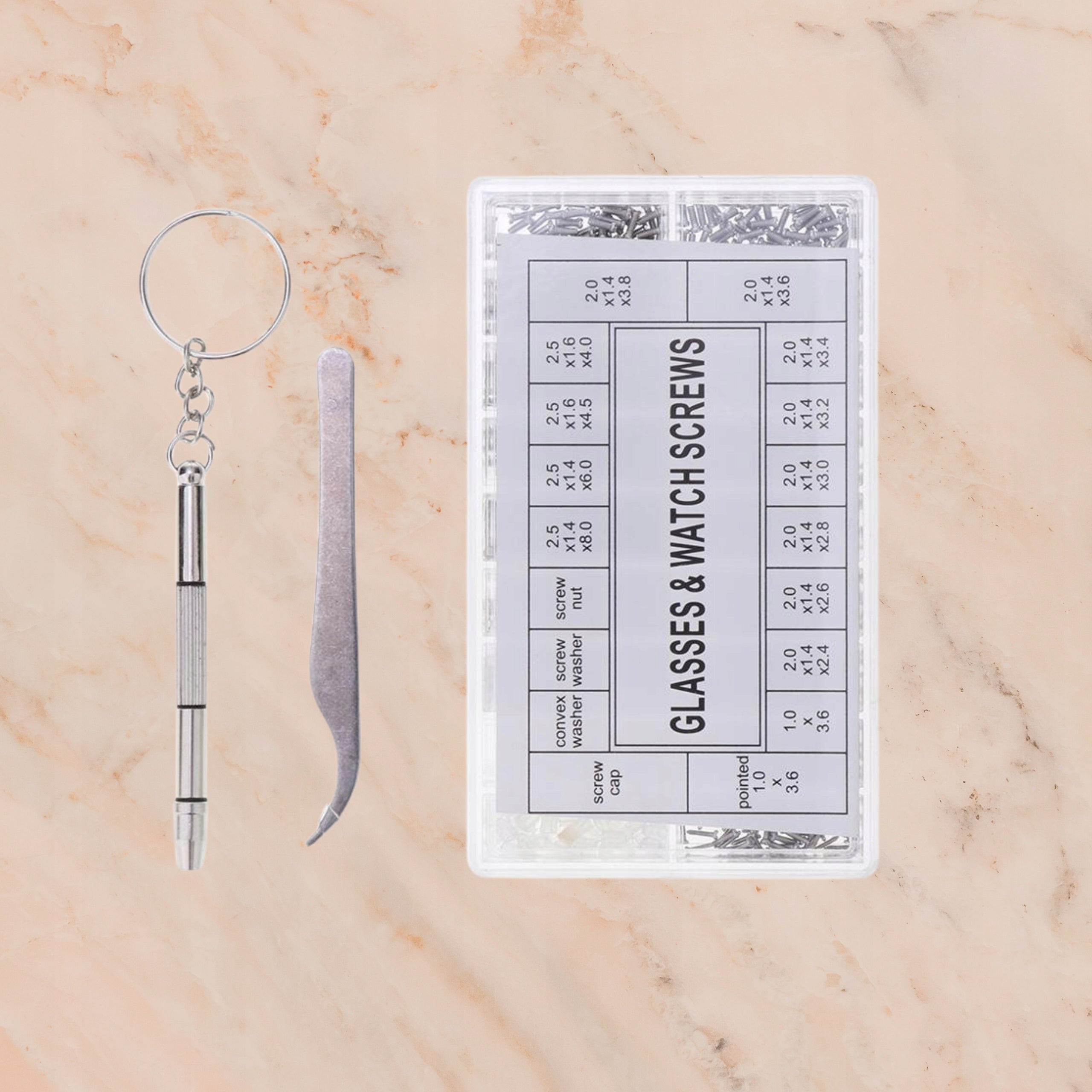 Glasses Repair Kit Mini Small Screws Repair Glasses EAN (GTIN) 5905951116099