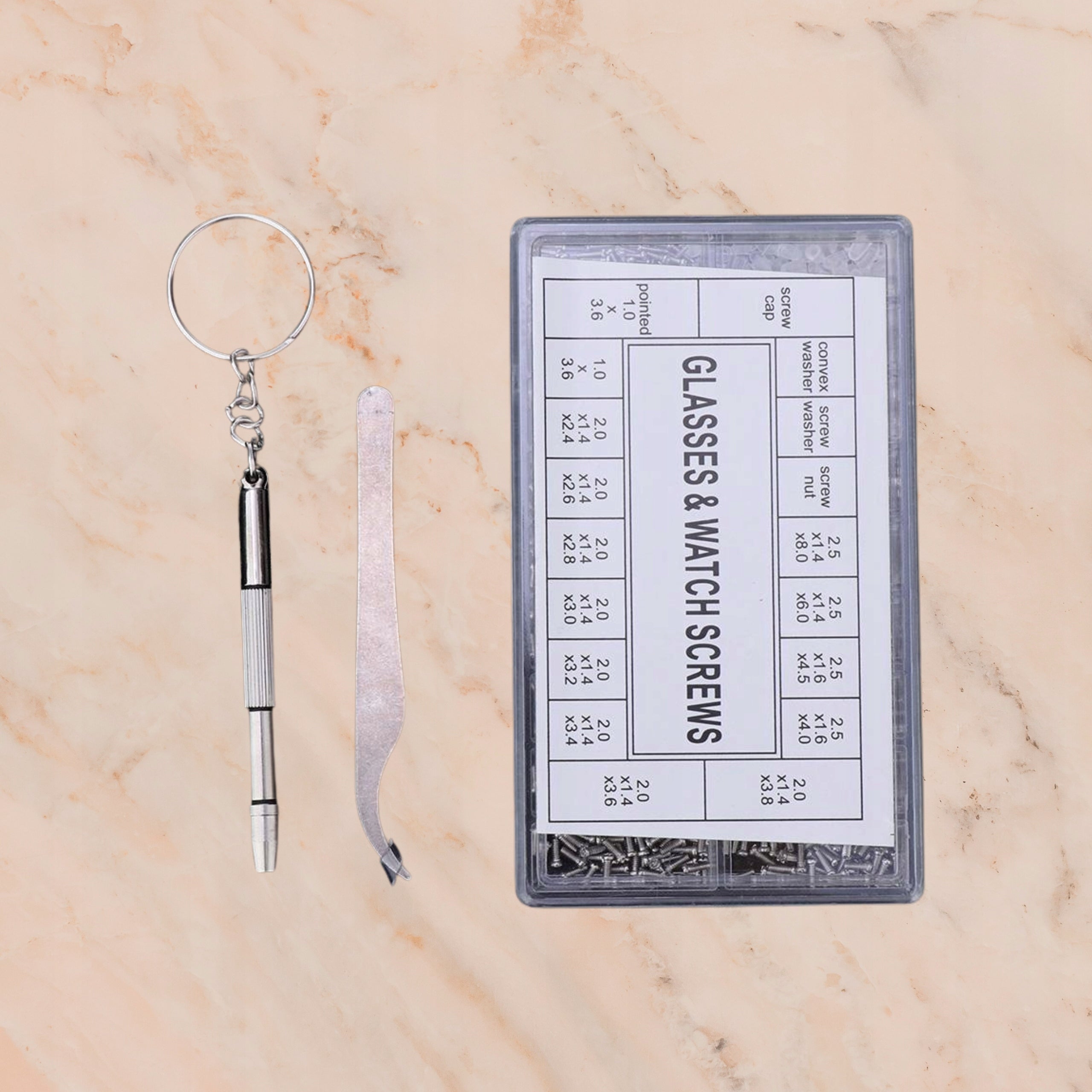 Glasses Repair Kit Mini Small Screws Repair Glasses Manufacturer code naprawa okularów okulary śrubki zestaw mini