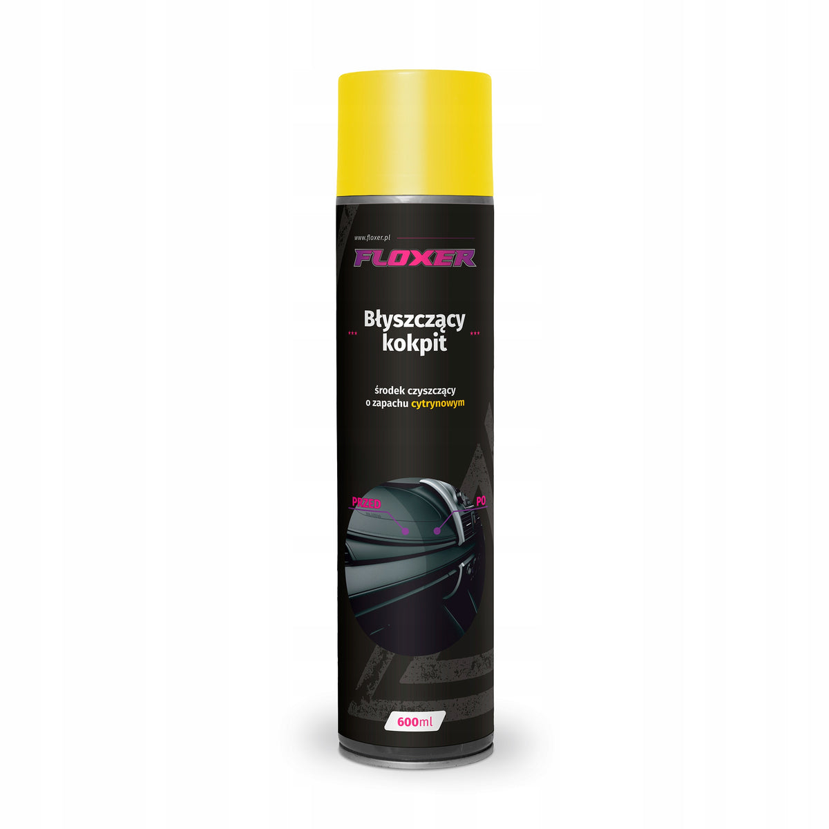 Glossy Cockpit FLOXER spray 600ml, cockpit cleaner lemon
