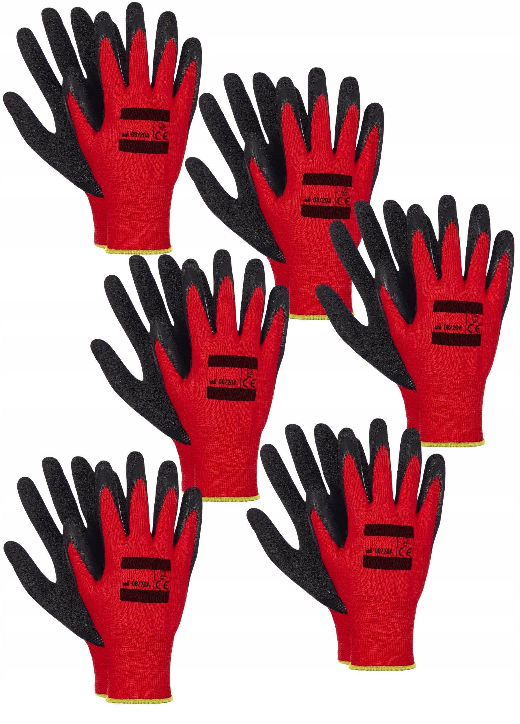 Gloves Work gloves LATEX porous RED