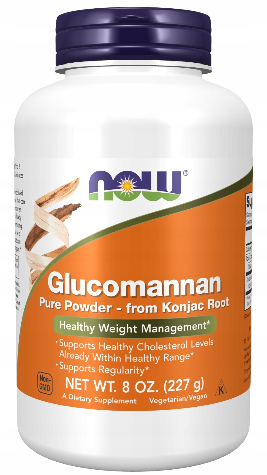Glucomannan Konjac Root Pure Powder - 8 oz (227g) Brand Now foods