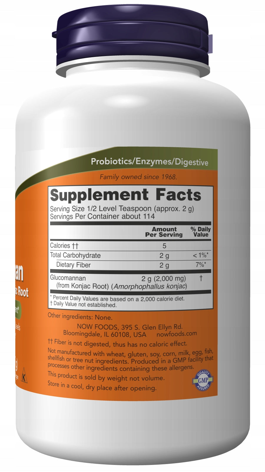 Glucomannan Konjac Root Pure Powder - 8 oz (227g) Number of servings per packaging 113