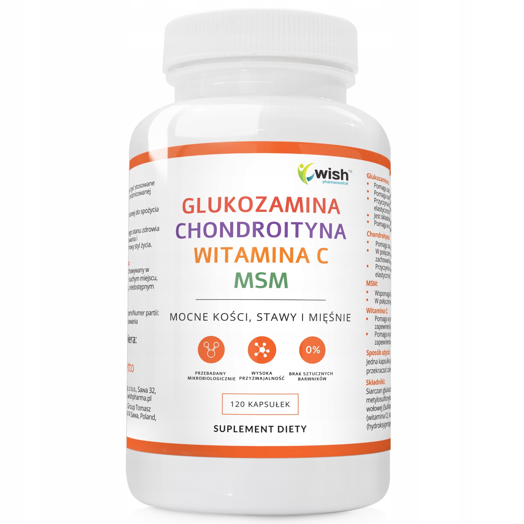 Glucosamine COMPLEX + Chondroitin + Vitamin C + MSM 120 capsules