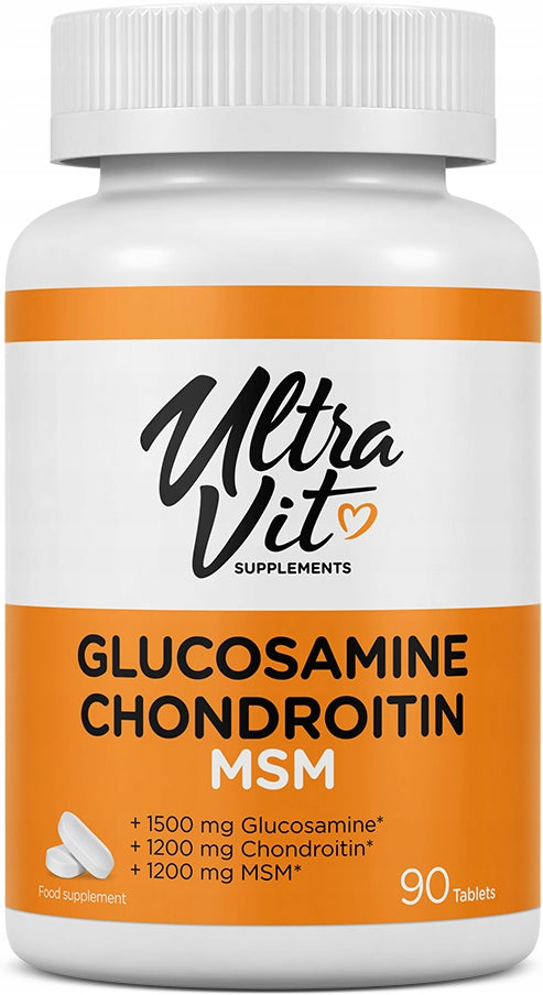Glucosamine Chondroitin MSM UltraVit 90 Tablets 30 Servings Joint Support