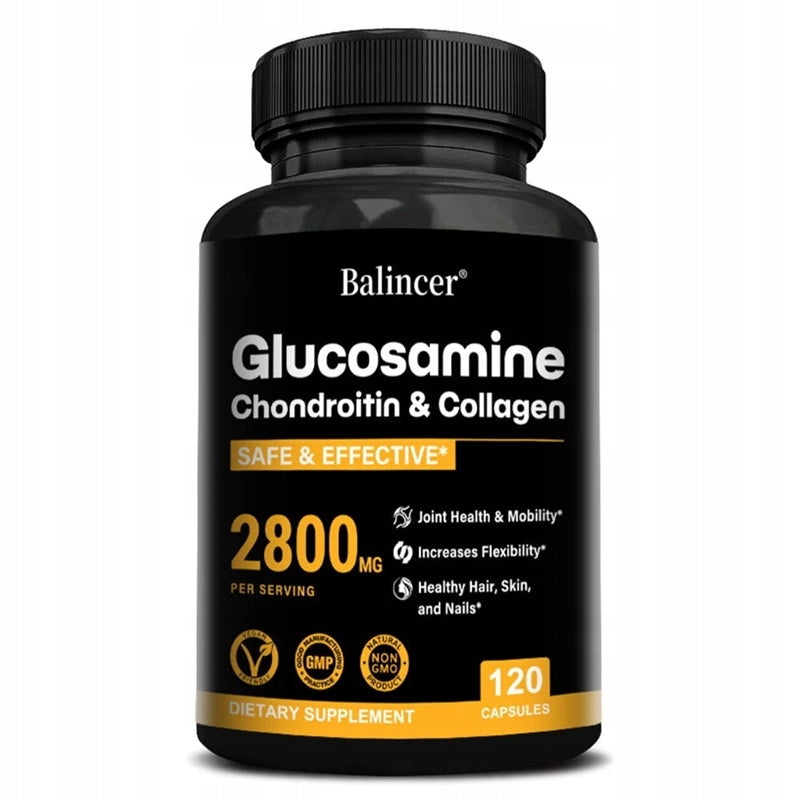 Glucosamine, Chondroitin and Collagen Capsules – Joint Pain Relief...
