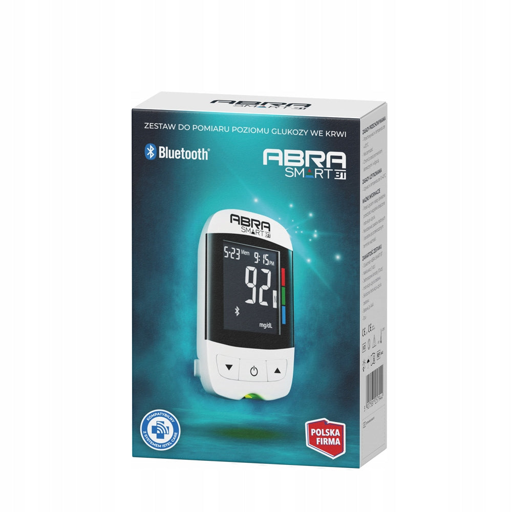 Glucose Meter ABRA SMART BT Blood glucose measuring kit with Bluetooth Medical device type medical device or in-vitro diagnostic medical device