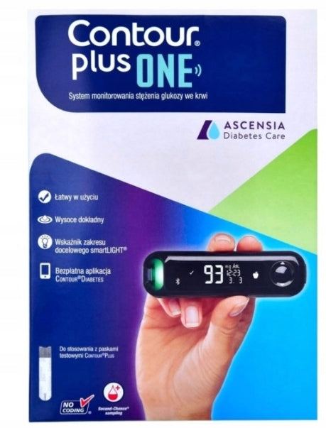 Glucose Meter Contour Plus ONE Set of straps, lancets, lancets warranty PL