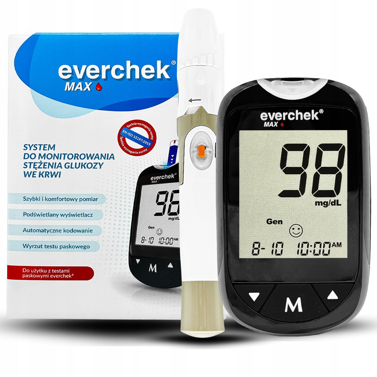 Glucose Meter Everchek MAX whole glucose monitoring kit Accurate measurement