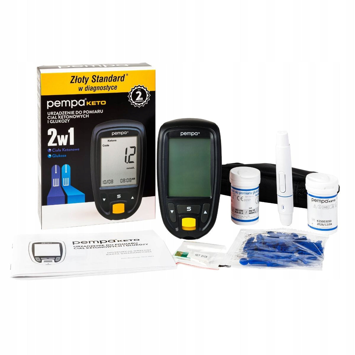 Glucose Meter and Ketone Analyzer PEMPA KETO 2in1
