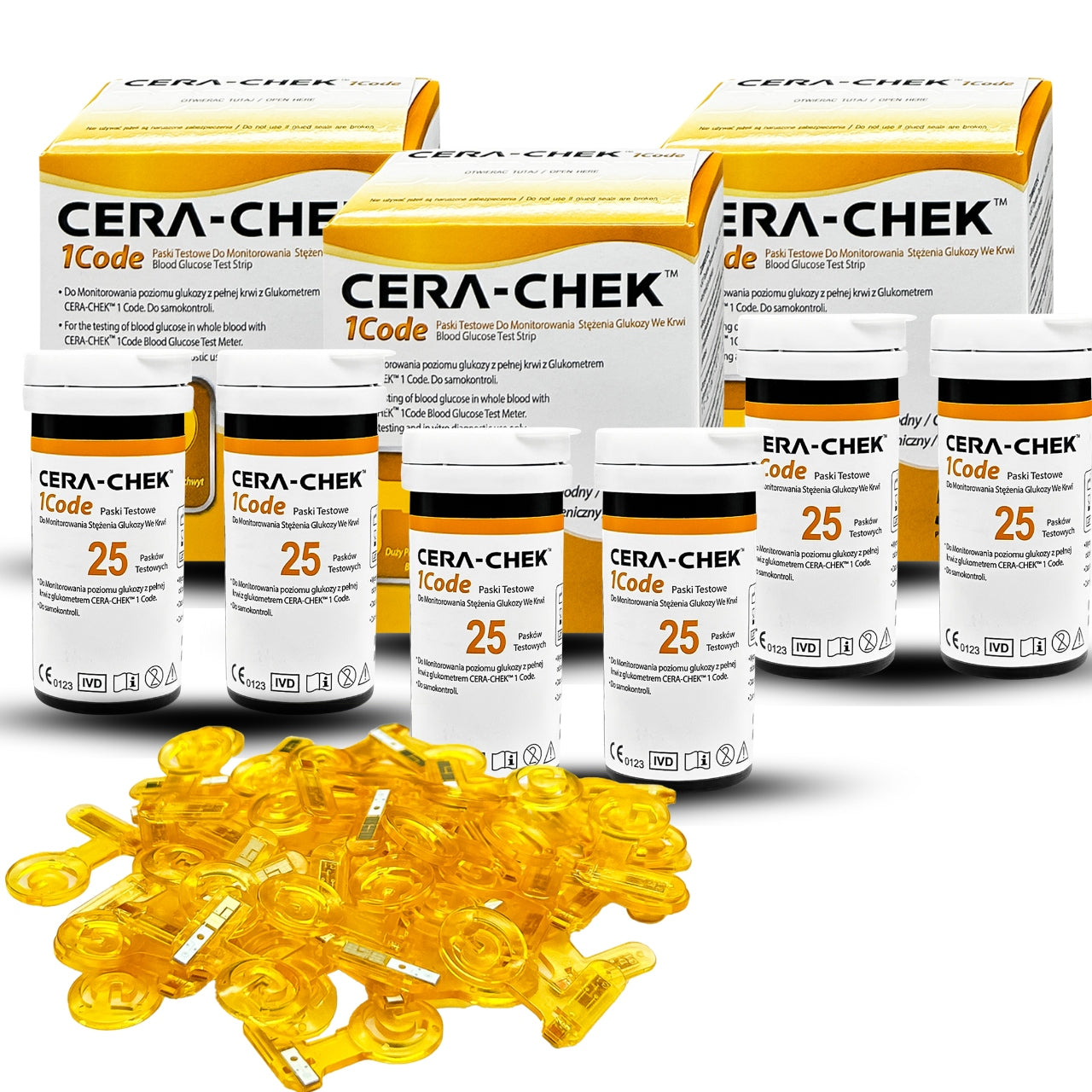 Glucose meter strips Cera-Chek 1code for glucose determination 3 x 50 pieces