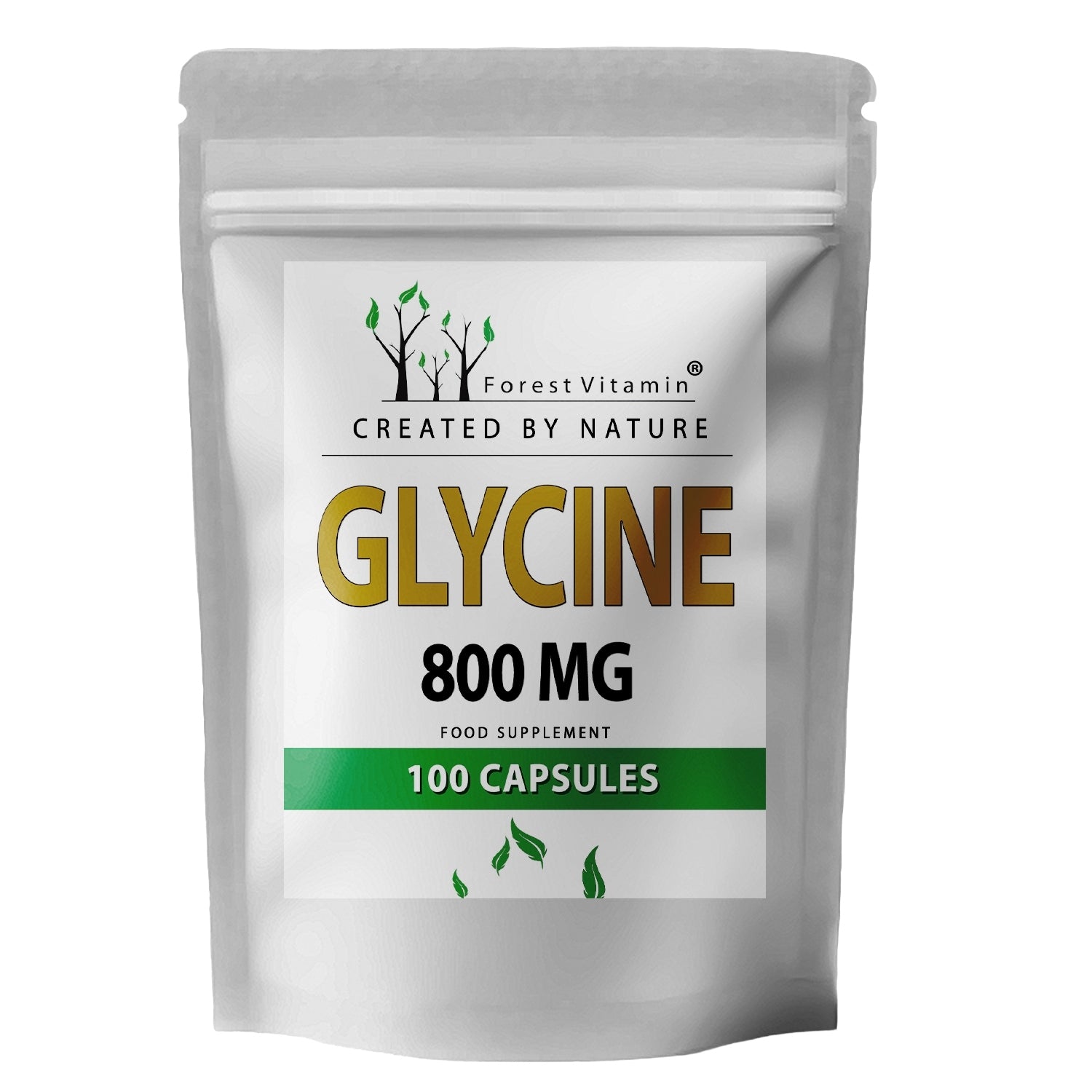 Glycine 800mg 100caps Aminoacetic acid AMINO ACID SUPER SLEEP REGENERATION QUALITY Expiration date at least six months from the date of purchase