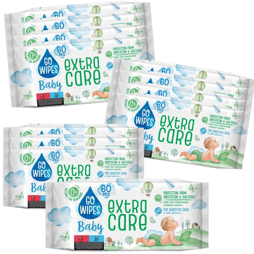 GoWipes Baby Moisturized Baby Wipes with Allantoin Carton 12x60pcs