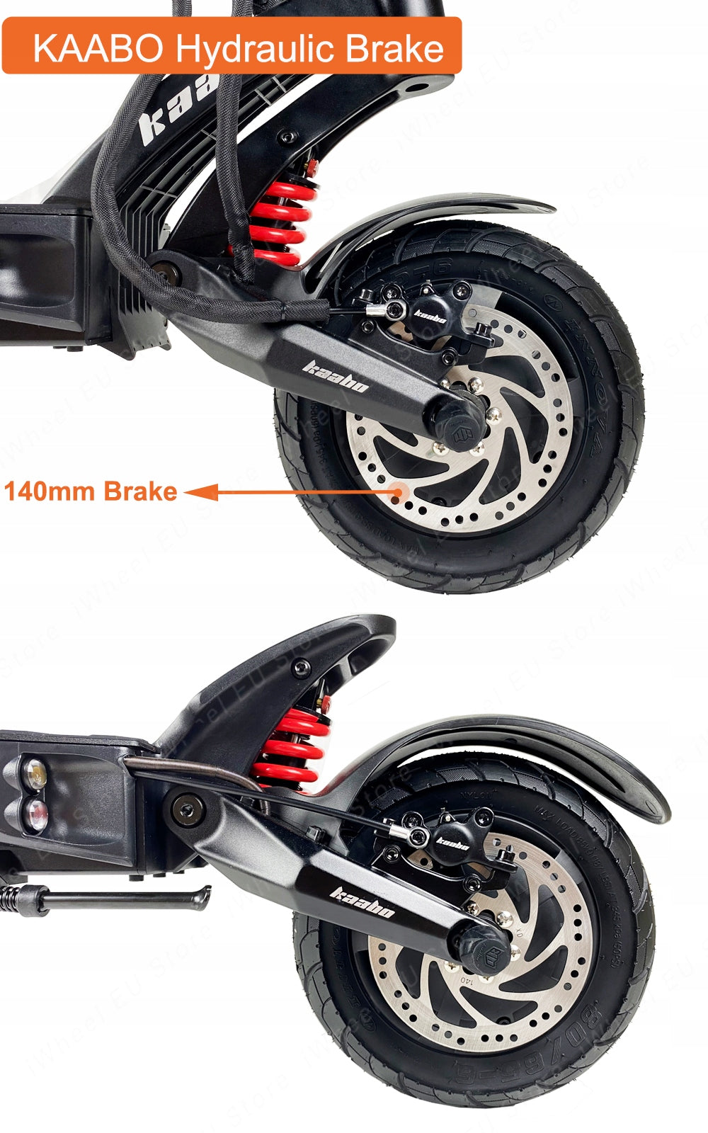 Gold Kaabo Mantis King GT 60V 24Ah Electric Scooters 1100W*2 Dual Motor Engine power 2200 W