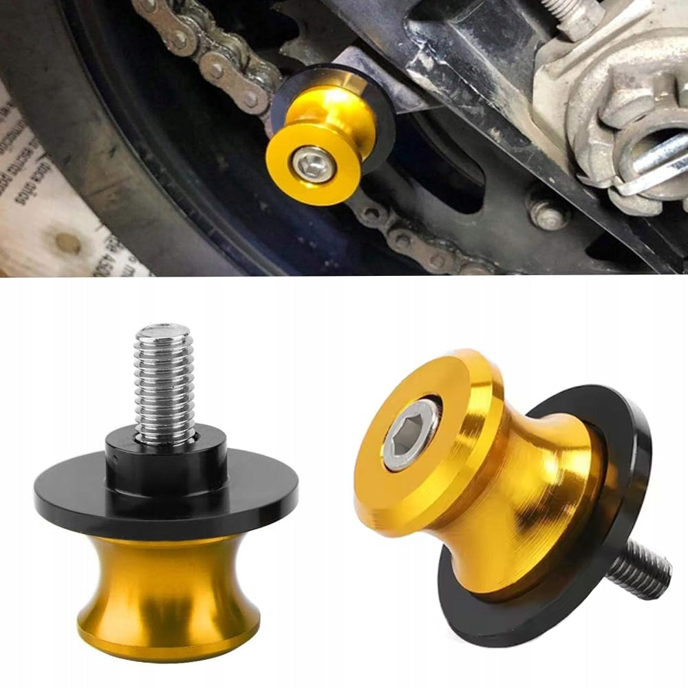 Gold Motorcycle Lifting Rollers 6mm Sliders Motorcycle Control Arm