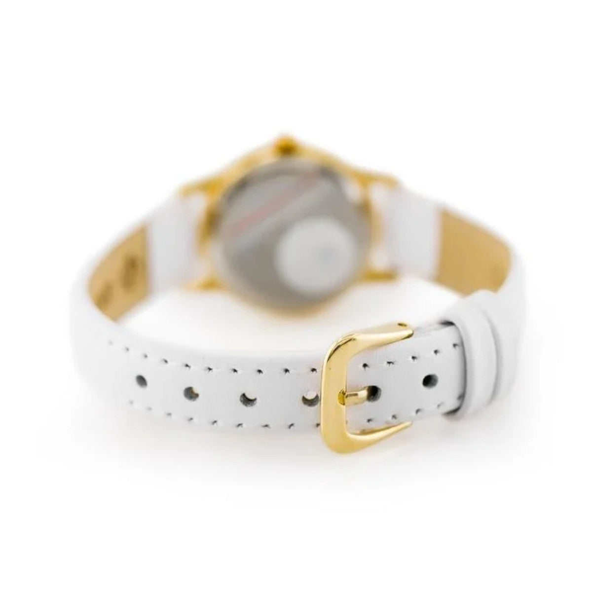 Gold children's watch with white strap PERFECT LP152-01 Batteries included yes