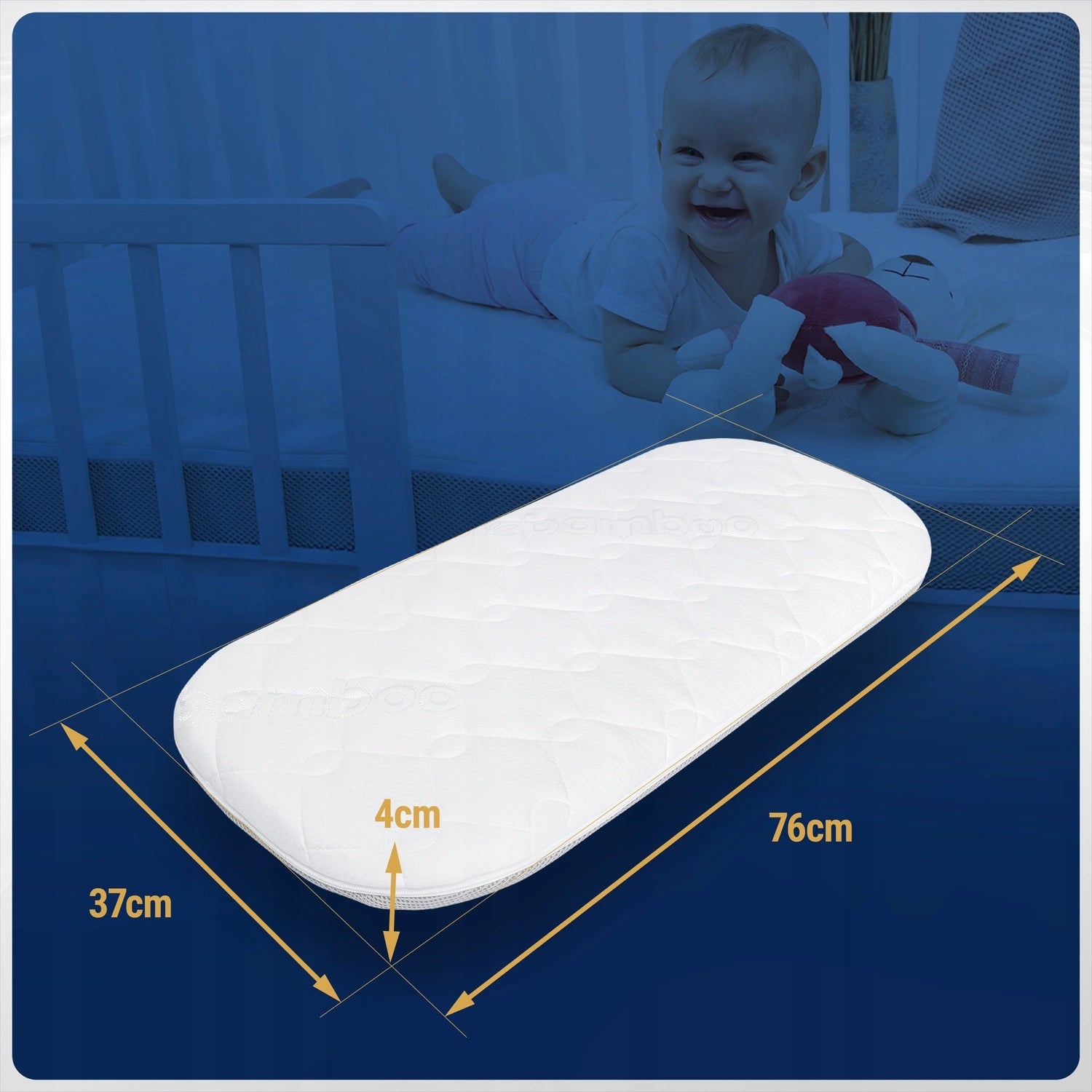 Gondola Mattress 76x37 Premium Gondola Refill Mattress for Stroller Bamboo Medical device no
