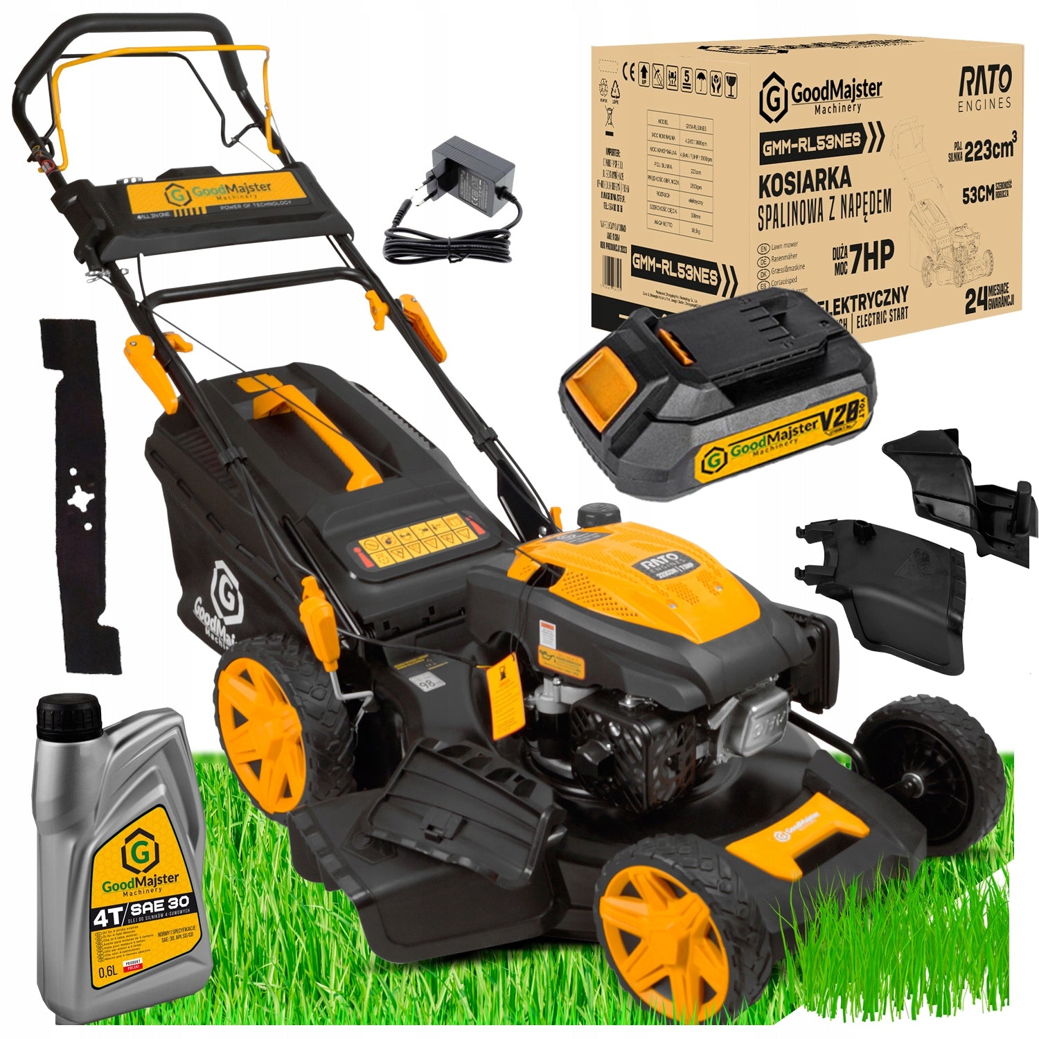 GoodMajster 53CM 10HP 223cc DRIVE El. START +OIL