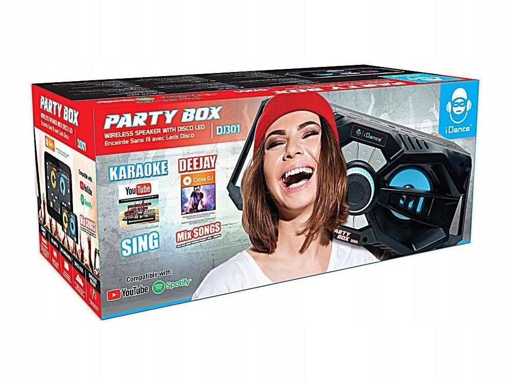 Głośnik karaoke iDance Audio DJ301BK czarny Bluetooth wszystko w jednym Manufacturer code DJ301BLACK