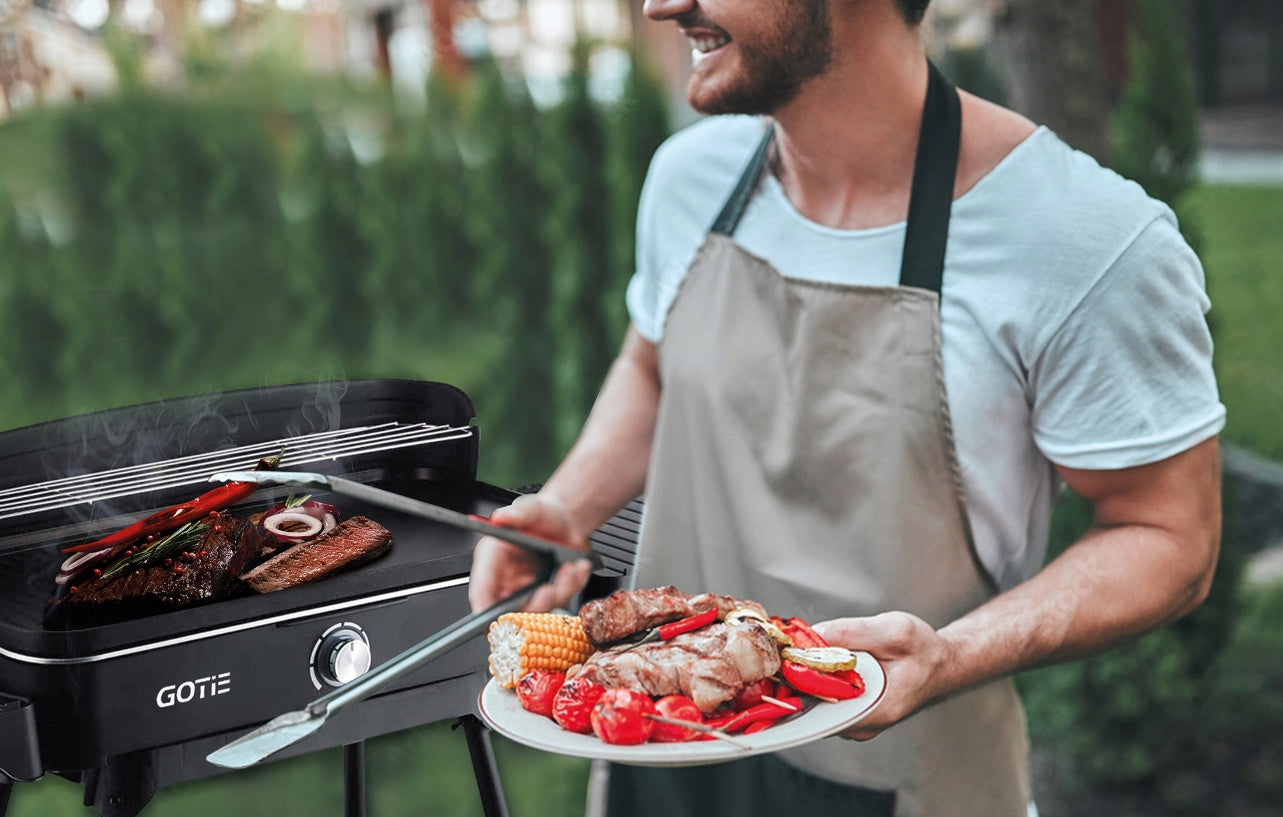 Gotie GGE-2000 Electric Grill Standing Garden Table Large 2200W 5LAT Power 2200 kW
