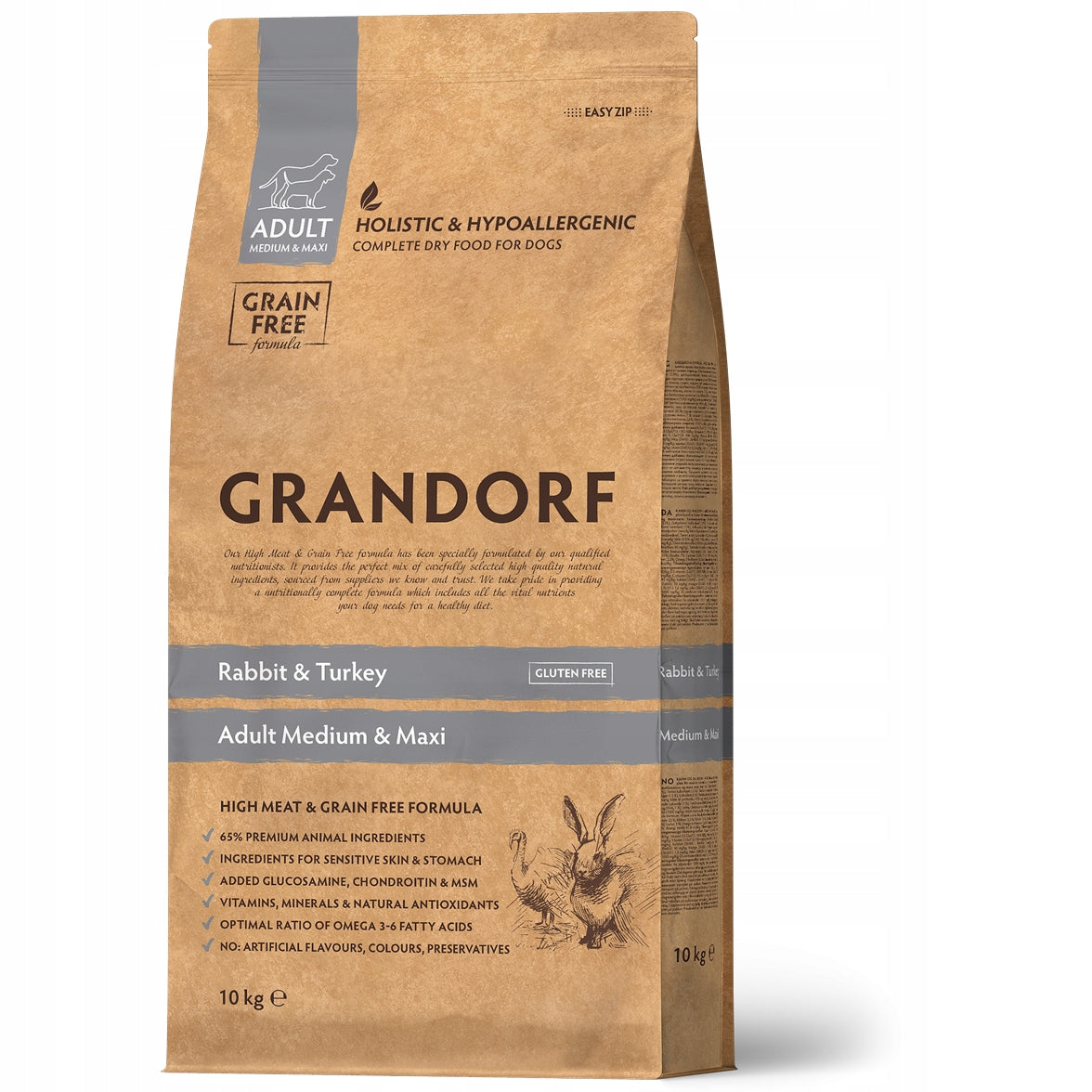 Grandorf Adult Medium & Maxi Rabbit & Turkey 10kg